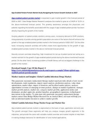 App-Enabled Patient Portals Market – Industry Trends and Forecast to 2027