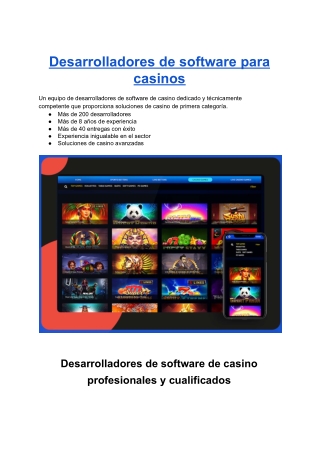 Casino Software Developers - Spanish.docx