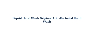 Liquid Hand Wash Original Anti-Bacterial Hand Wash