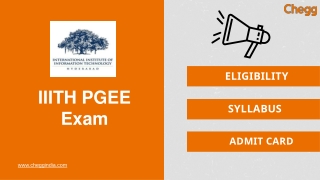IIITH PGEE Exam