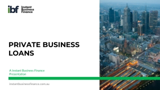 Private Business Loans