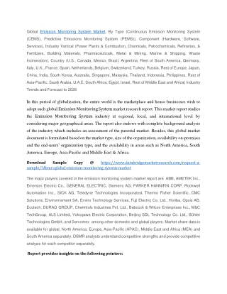 Emission Monitoring System Market