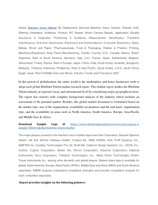 Machine Vision Market