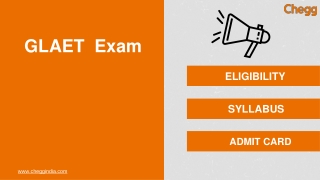 GLA University Entrance Test (GLAET)