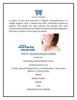Root Canal Treatment In Bhopal  Smile-gallery