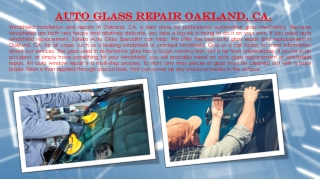 Auto Glass Repair Oakland, CA