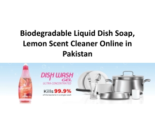 Biodegradable Liquid Dish Soap, Lemon Scent Cleaner