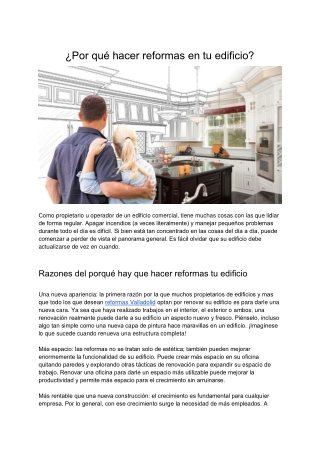 ¿Por qué hacer reformas en tu edificio?