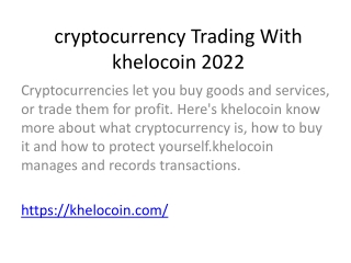 cryptocurrency Trading With khelocoin 2022