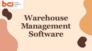 Warehouse Management Software