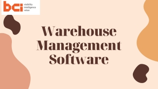 Warehouse Management Software