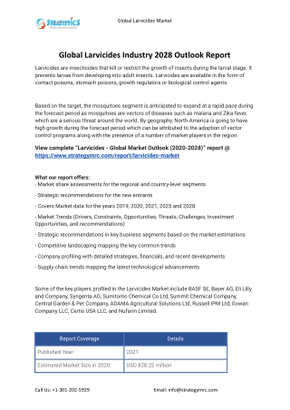 2021 Larvicides Industry Global Analysis Report