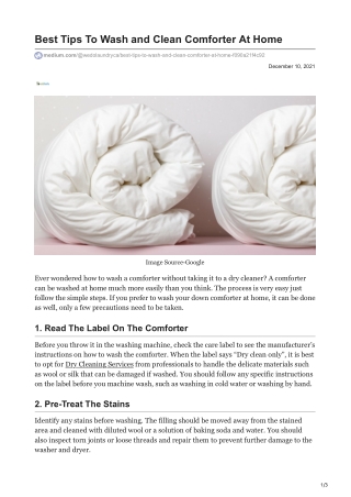 Best Tips To Wash and Clean Comforter At Home