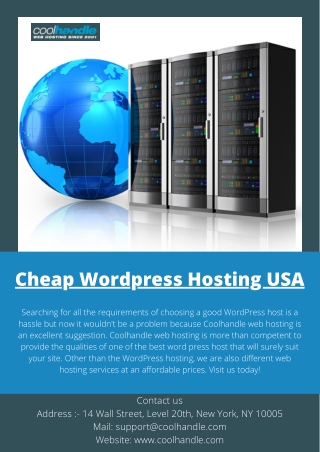 Cheap Wordpress Hosting USA