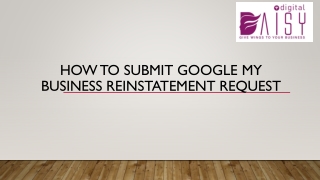 Google my business reinstatement request