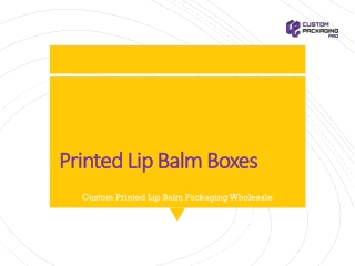 Lip Balm Boxes
