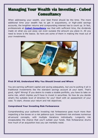 Managing Your Wealth via Investing - Cubed Consultancy-converted