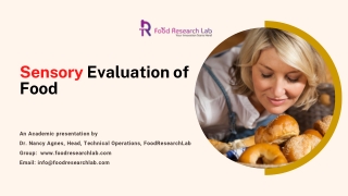 sensory analysis of food