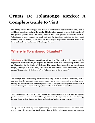 Grutas De Tolantongo Mexico: A Complete Guide to Visit