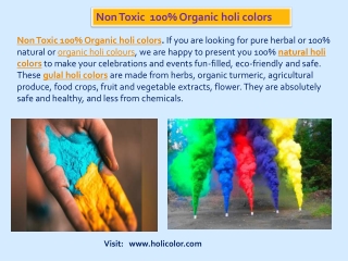 Non toxic holi colours safe for skin
