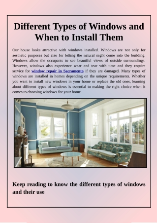 Different Types of Windows You Can Install At Home