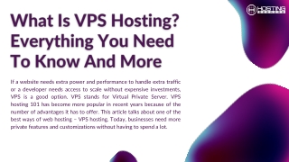 What Is VPS Hosting Everything You Need To Know And More