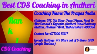 Best CDS Coaching in Andheri