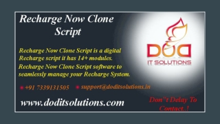 Readymade Best Recharge Now Script -  DOD IT SOLUTIONS
