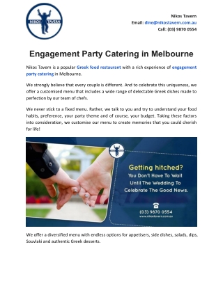 Engagement Party Catering in Melbourne