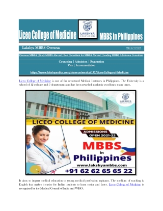 Liceo College of Medicine