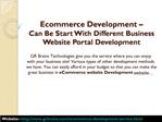 Ecommerce Development - Can Be Start With Different Business