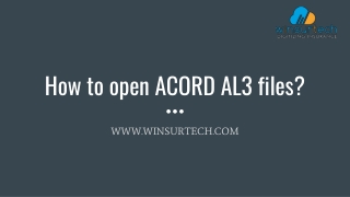 How to open ACORD AL3 files?