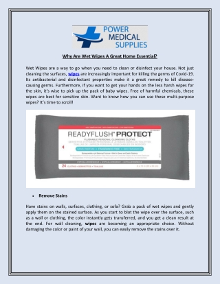 Why Are Wet Wipes A Great Home Essential