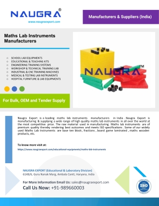 Maths Lab Instruments Manufacturers