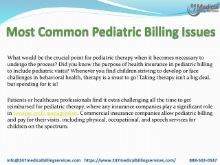 Most Common Pediatric Billing Issues
