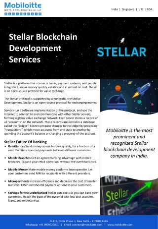 Stellar-Blockchain -Development-Mobiloitte