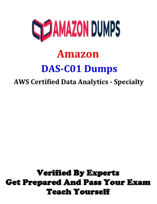 Amazon DAS-C01 Dumps Latest Online Test Engine