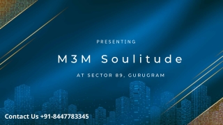 M3M Soulitude Sector 89 New Gurugram Brochure