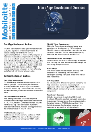 Tron-Token-Development - Mobiloitte