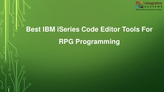 Best IBM Iseries Code Editor Tools For RPG Programming