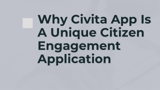 Why Civita App Is A Unique Citizen Engagement Application