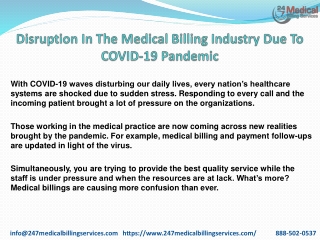 Disruption in the Medical Billing Industry Due to COVID-19 Pandemic PDF