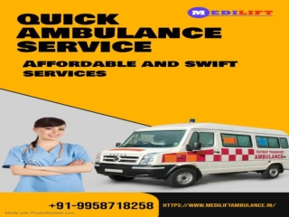 Medilift Road Ambulance Service in Mangolpuri and Varanasi- Emergency Response