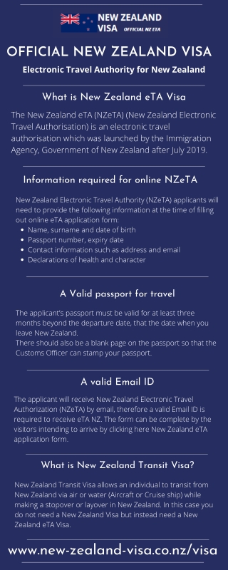 Official New Zealand Visa - NZeTA - Electronic Travel Authority for New Zealand