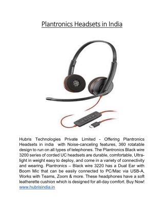 Plantronics Headsets in India