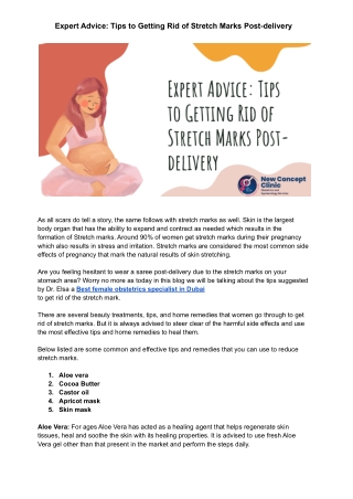 Expert Advice: Tips to Getting Rid of Stretch Marks Post-delivery