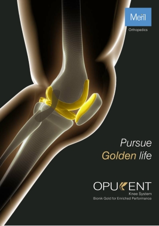 Opulent Cobalt chrome (CoCr) knee implants by Meril Life