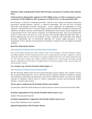 BIOPESTICIDES MARKET