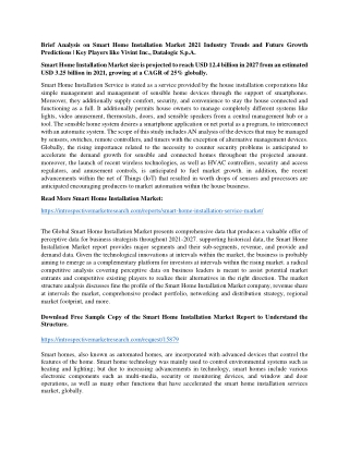 Smart Home Installation Market