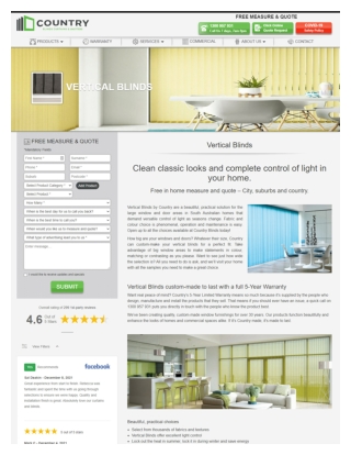 Vertical Blinds | Clean Classic Looks | Made Best By Country